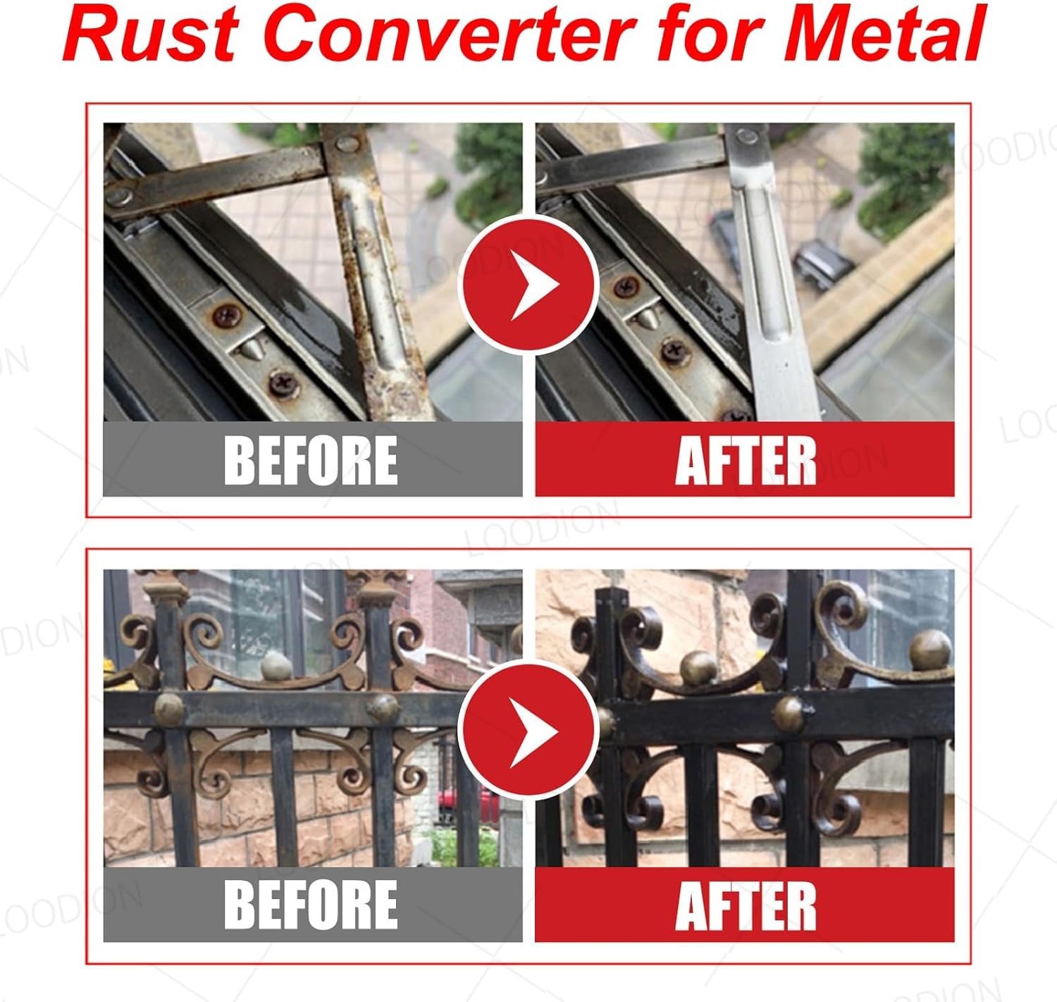 2026 Upgrade Rust Remover for Metal, Water-Based Rust Converter for Metal, Multi-Functional Anti-Rust Paint with Brush (Black,2 PCS)