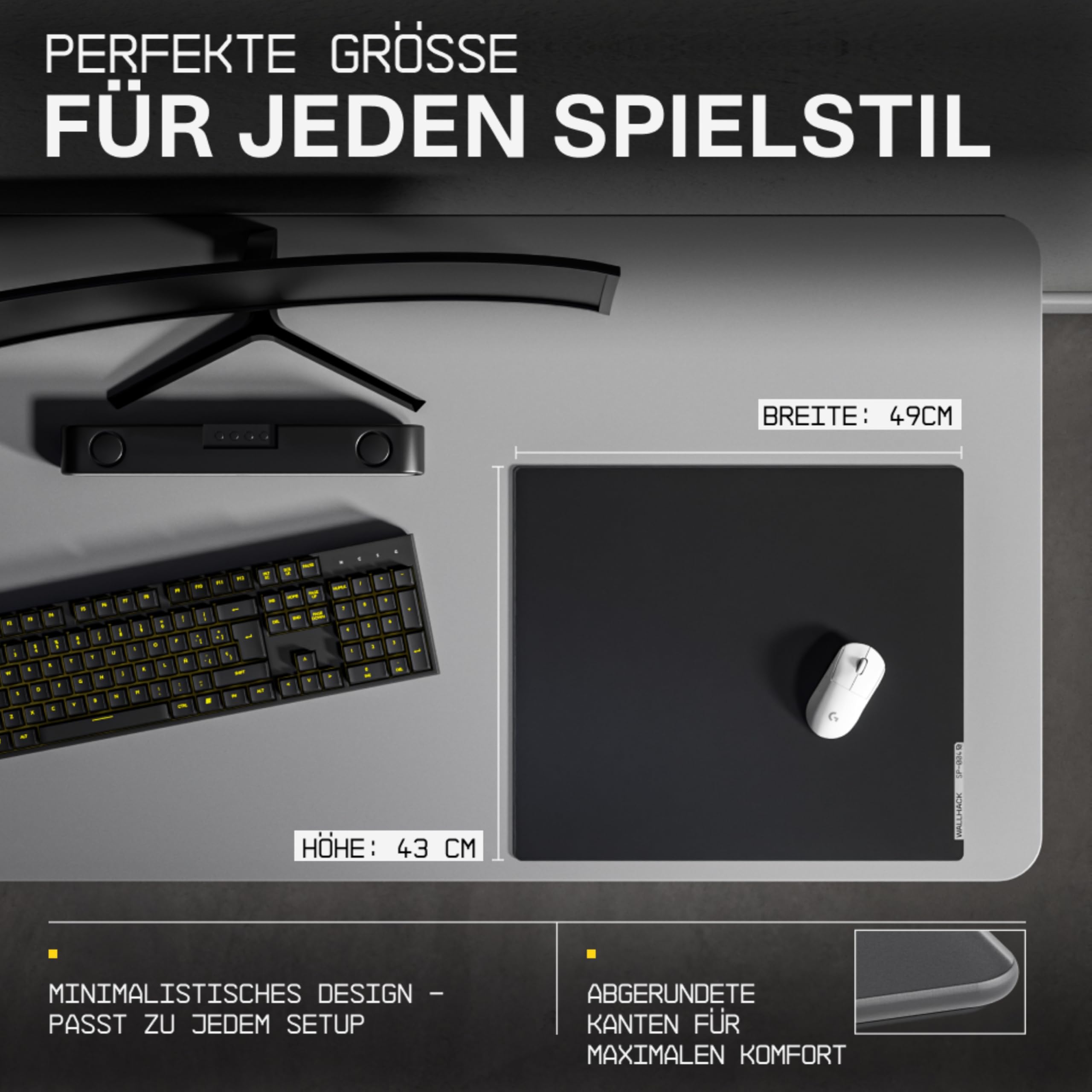 SkyPAD Wallhack SP-004 Glass Gaming Mousepad - Professional Esport
