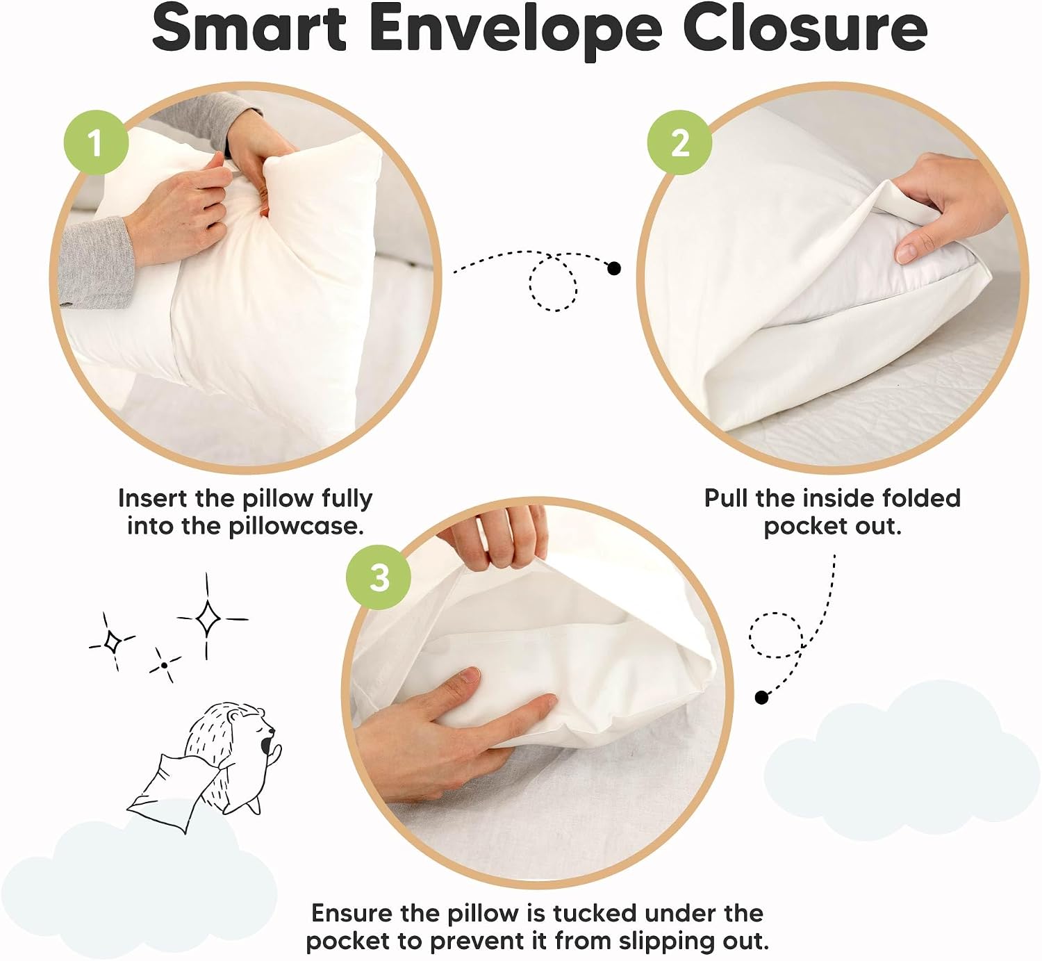 KeaBabies Toddler Pillowcase 13x18 Organic Cotton Cover, Clay
