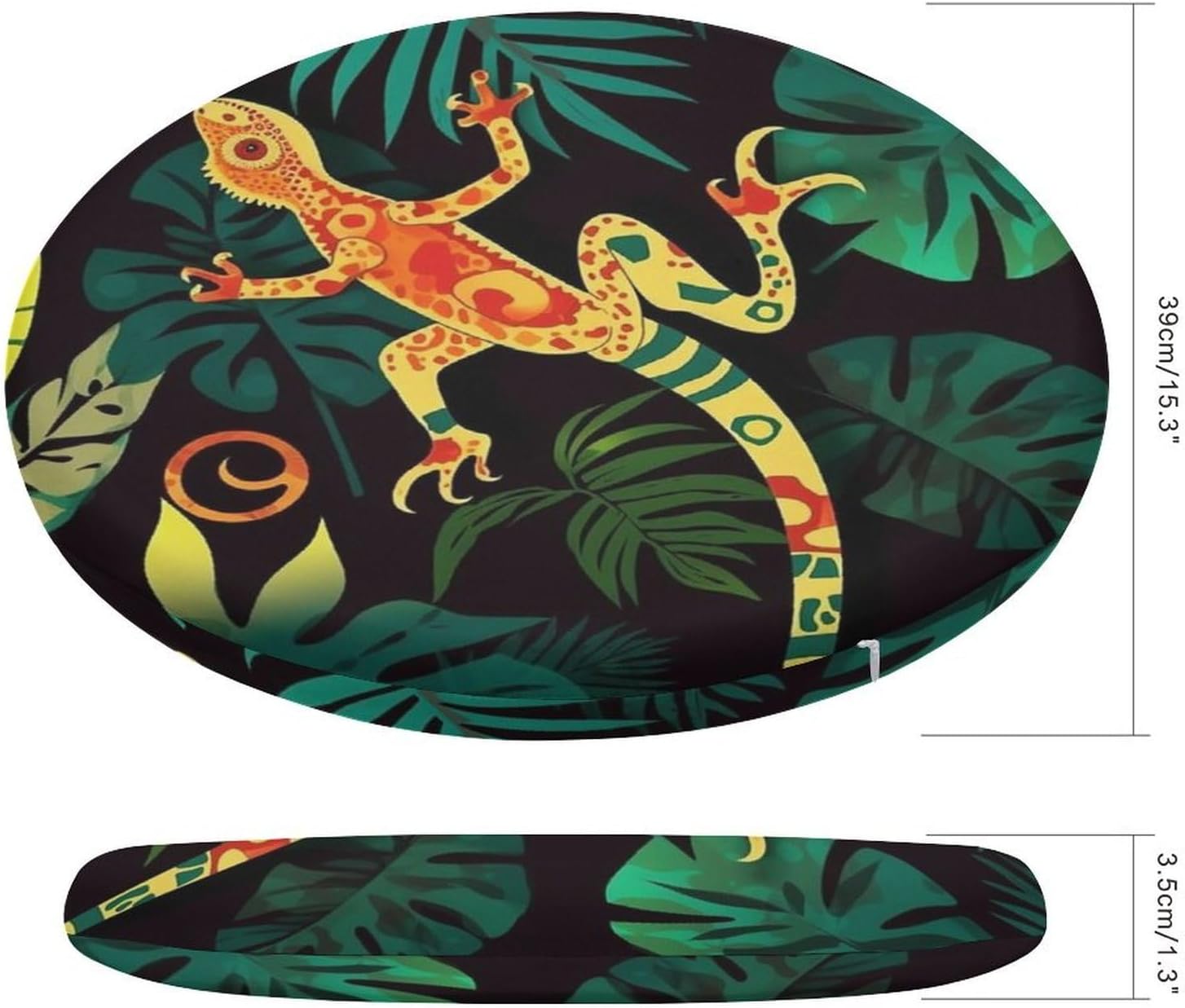 Gecko and Tropical Leaves Chair Cushions Floor Pillow Chair Pad