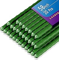 Vista 8 de Garden Stakes - Estaca para tomate de acero resistente de 48 pulgadas, soporte recubierto de plástico para asegurar árboles, plantas trepadoras