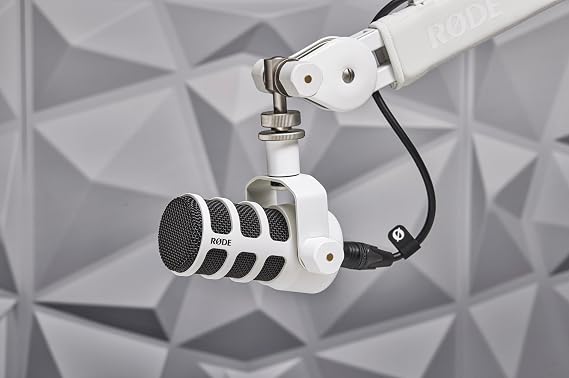 RØDE Podmic, Professional Dynamic Podcast Microphone, White