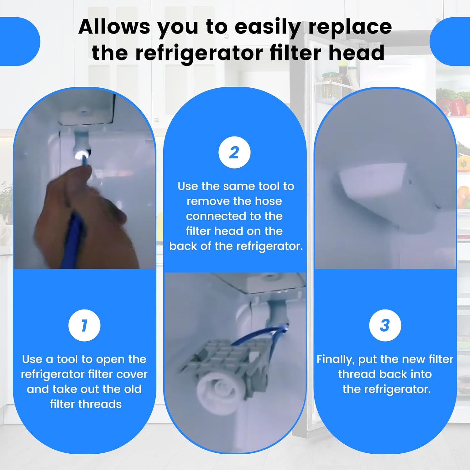 New Upgrade Model AKN72949003-Compatible with LG Refrigerator Part # akn72949003, Adaptable Models LMXS28626M、LFXS28968S Tube length 69.29 in (long tube) and 9.45 in(short tube),