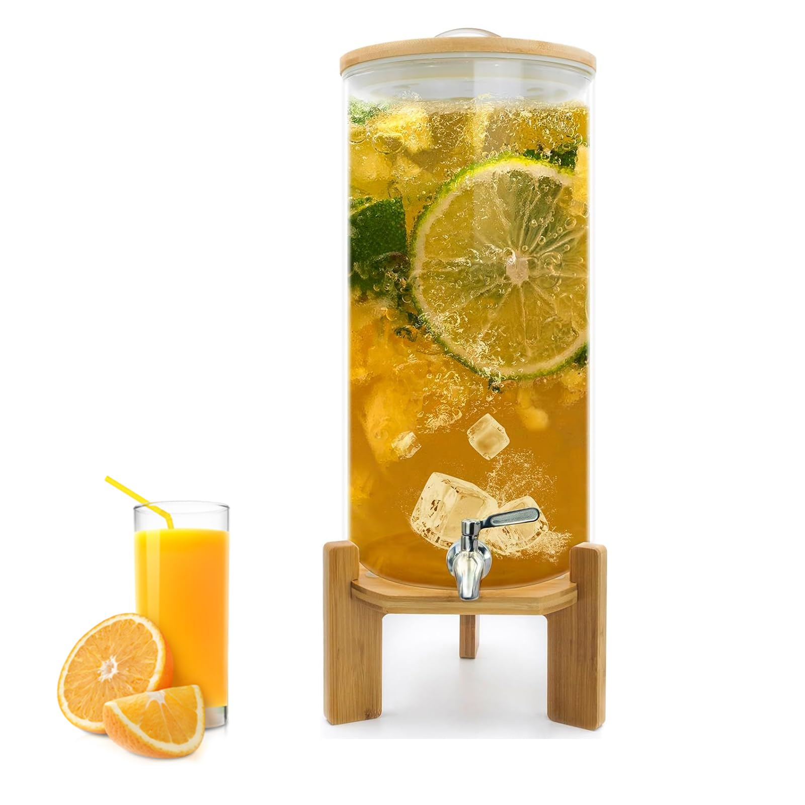 Bocal à boissons en verre grande machine distributeur de vin avec support pour fêtes