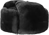 Lierys Zhivago Fur Hat with Leather Approx. 12 cm high - Ushanka with Quilted Lining - Russian Hat with Fur New Wool - Winter Hat - Chapka with Ear Flaps