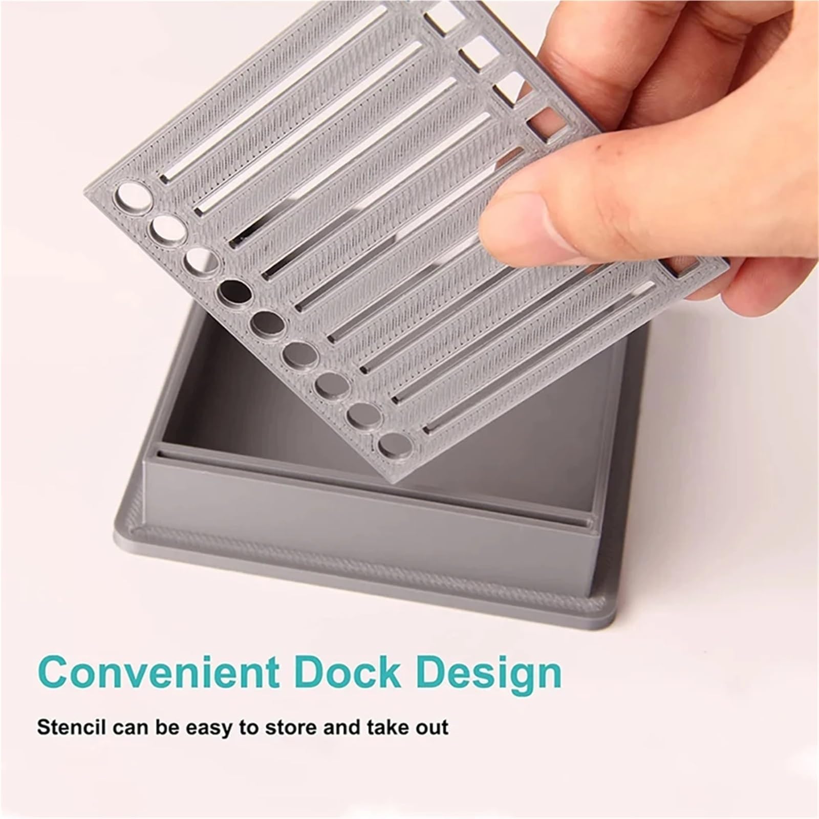 Lot de 12 supports de notes adhésives de bureau (compatible Post-it, distributeur avec pochoir et organiseur de mémo) (gris)