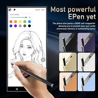 I25 Ultra Unlocked Cell Phone, 12+512GB Unlocked Phone 7000mAh Long Battery Life Smartphone,Built in Pen,6.8 HD Screen,5G/Dual SIM/Fingerprint Unlock/Face ID (Purple)