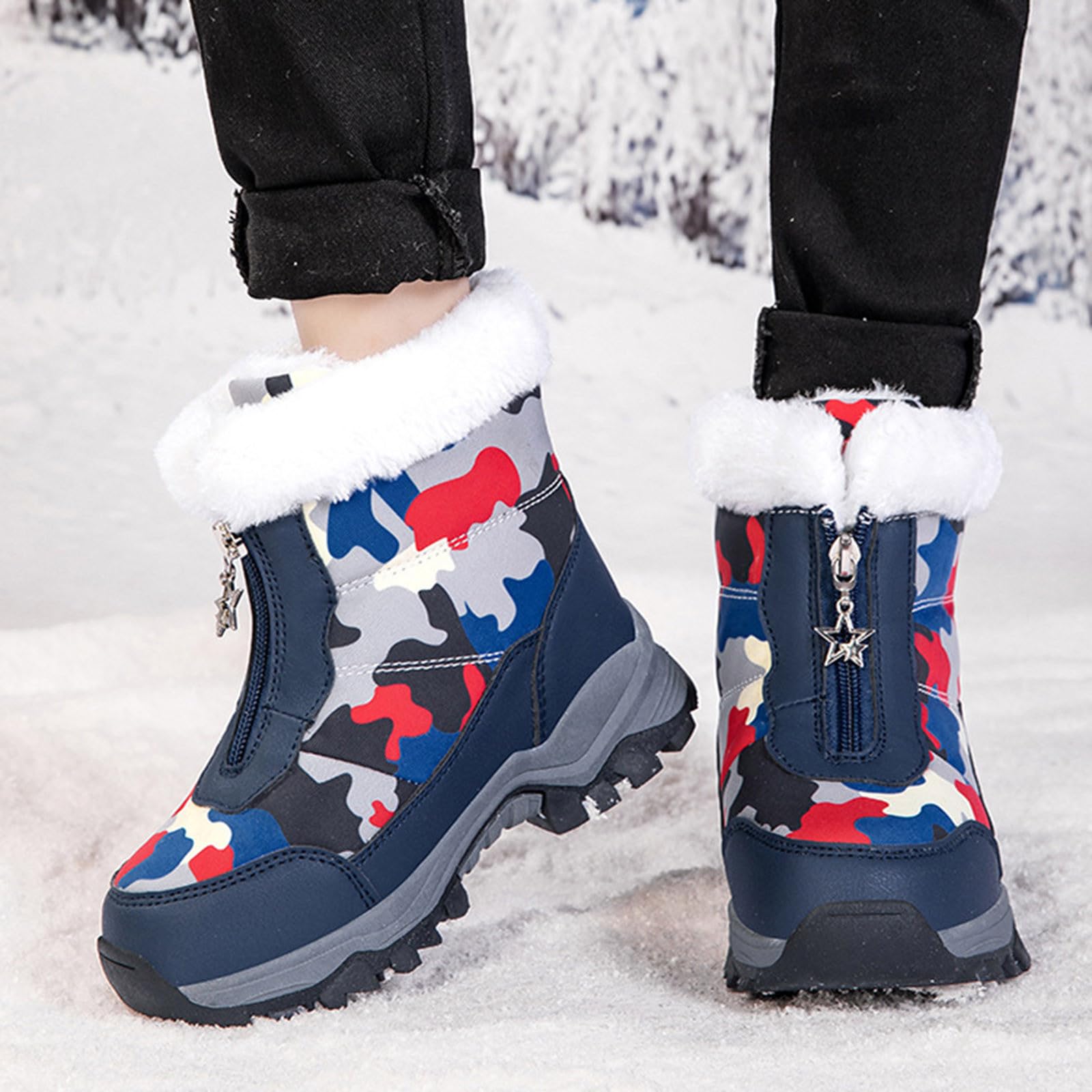 Ragazzi Scarpe per Bambini Stivali da Neve Scarpe da Trekking Outdoor Stivali alla Moda Autunnali Invernali Chaussures Enfant pour École et Loisirs Design alla Moda Scarpine Primi Passi