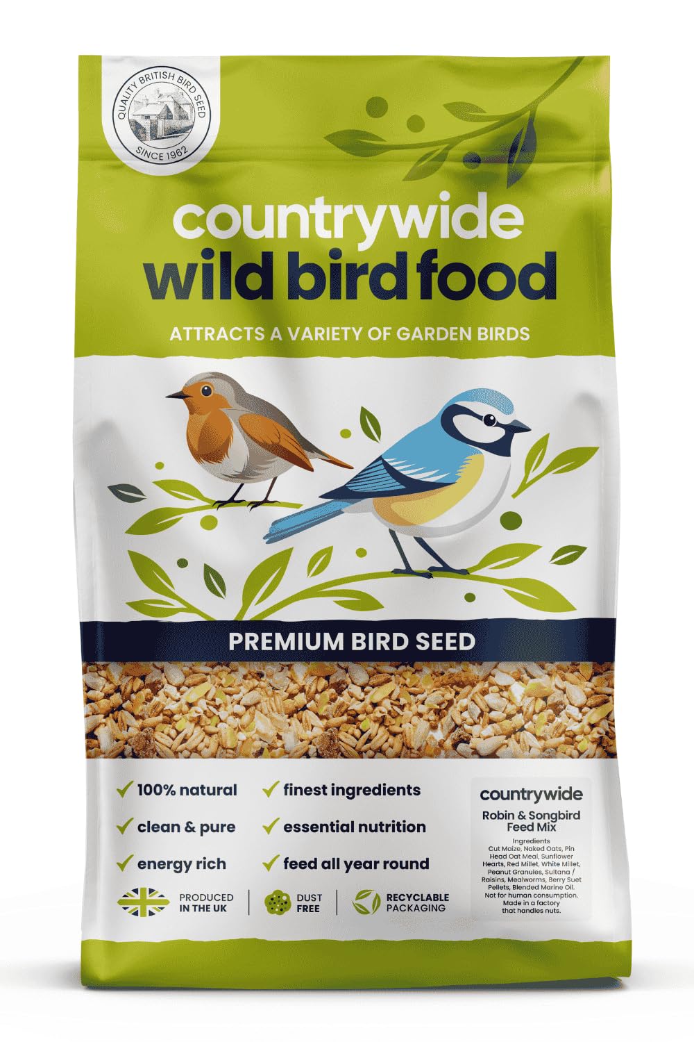 Countrywide Robin And Songbird Mix - Red/White 15Kg