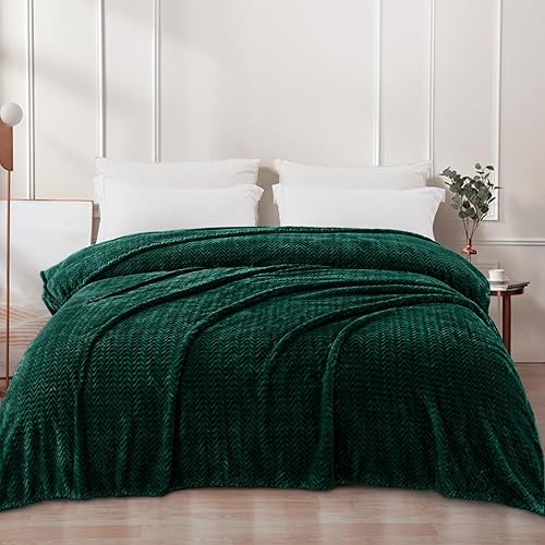 Exclusiva Mezcla - Manta de franela grande de 50 x 70 in, tejido jacquard con diseño de ondas, suave, ligera y decorativa