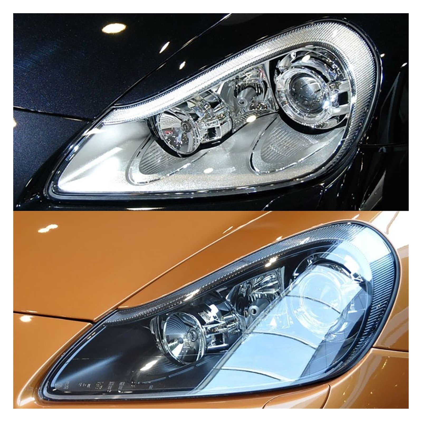 Dla Porsche Cayenne Około 2007-2010 Reflektor Samochodowy Szklany Klosz Przezroczyste Części Samochodowe Auto części karoserii (Rozmiar : Left)