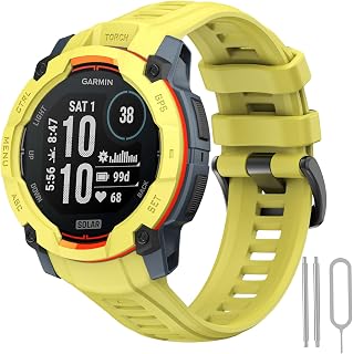 Silicone Watch Bands for Garmin Instinct 3 50mm, Soft Silicone Strap Sport Wristband Replacement Strap for Garmin Instinct 3 50mm