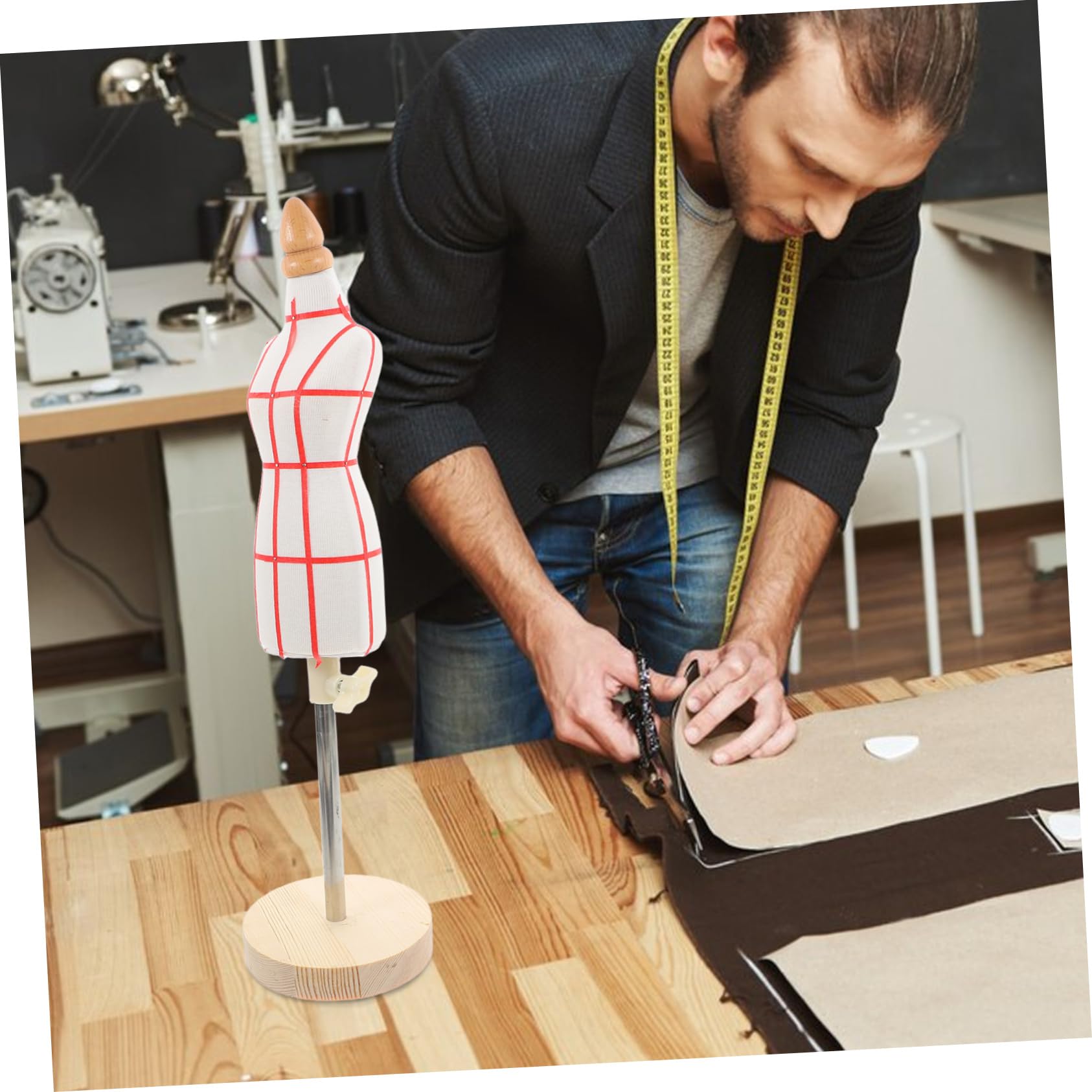 Manichino in miniatura per abiti femminili in scala per realizzare modelli e design di abbigliamento, forma beige per abiti da bambola per sartoria e artigianato