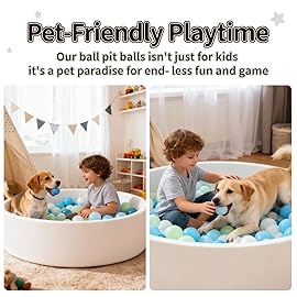 STARBOLO Ball Pit Balls - 100pcs Crush Proof Non-Toxic Non-BPA Plastic Children\'s Toy Balls Macaron Ocean Balls for Birthday Parties Games Pool (100pcs, Pearl Blue&Green)