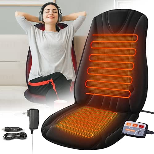 Heated Seat Cover with Expanded Heating Area, Heated Seat Cushion