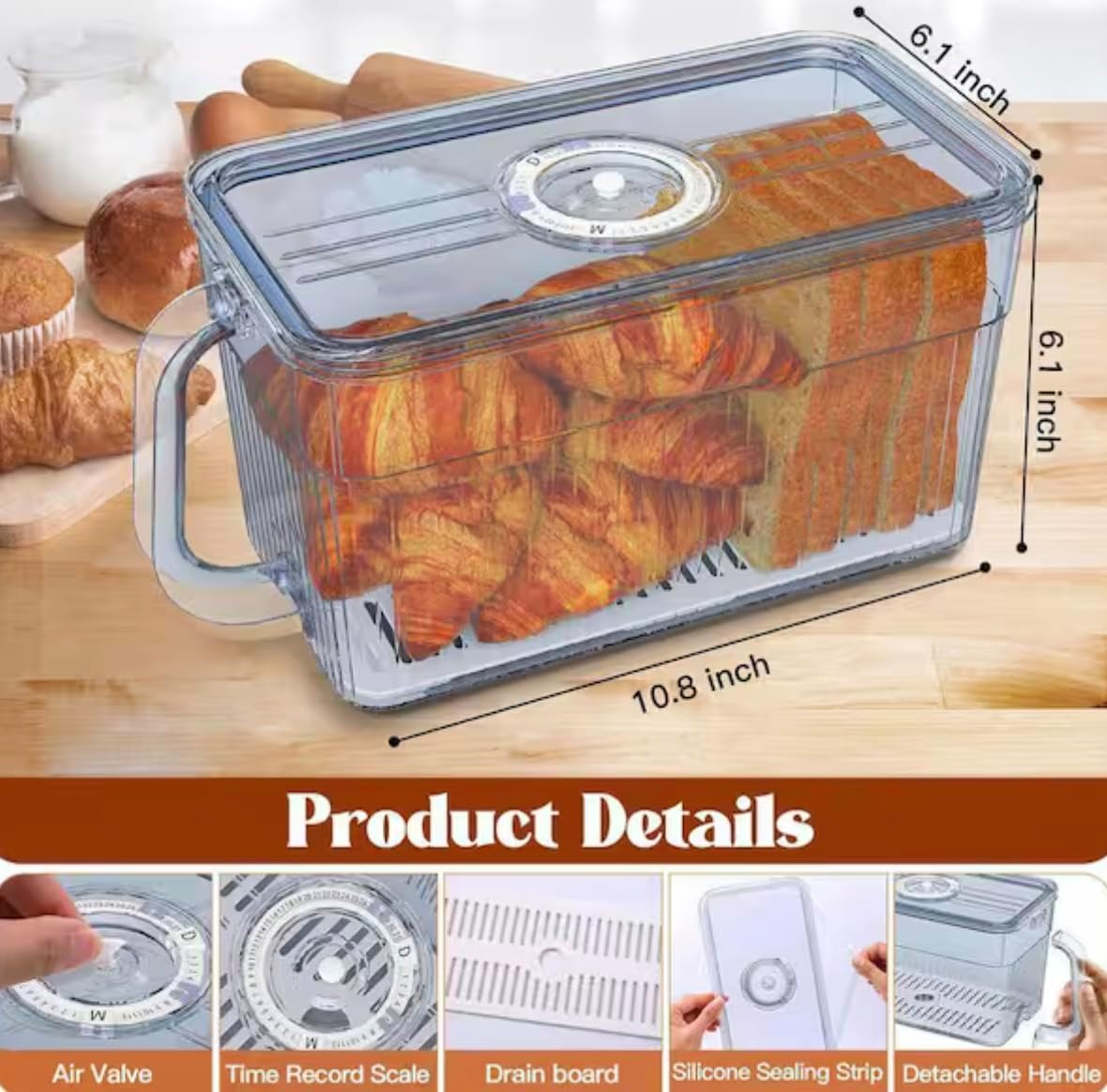 2-Piece Storage Container Set with Detachable Handle XA92428