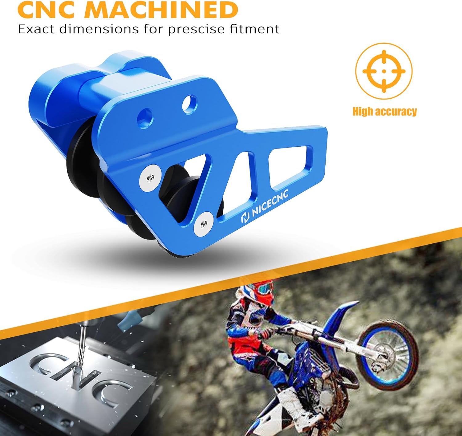 NICECNC Motorcycle Chain Guard Slider Guide Compatible with Yamaha YZ85 2003 2004 2005 2006 2007 2008 2009 2010 2011-2018,Aluminum Anodization CNC Machined