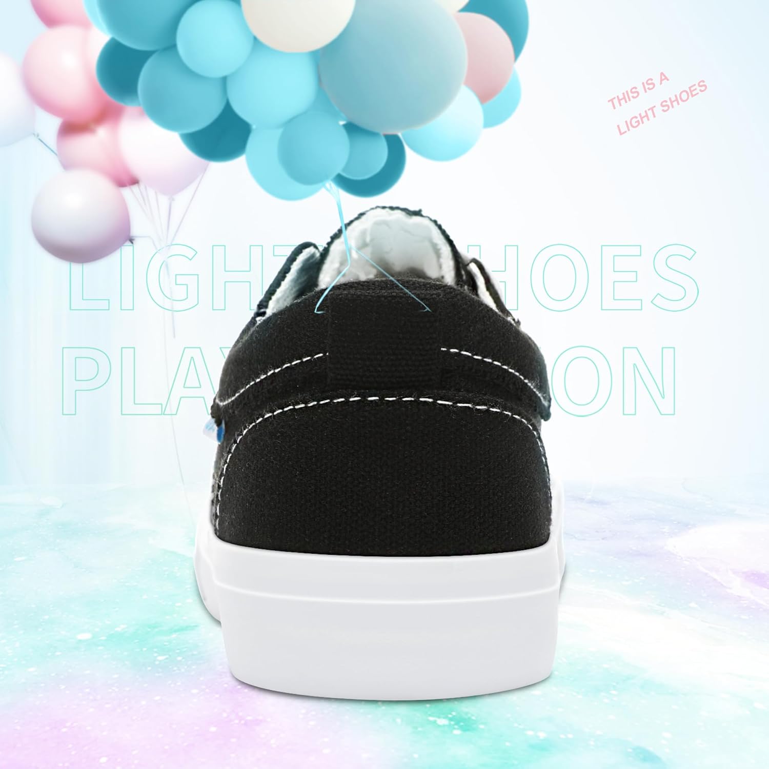 Obtaom Women's White Play Fashion Sneakers Cute Lace up Canvas Shoes Low Top Washed Canvas Flat for Lady - Image 6