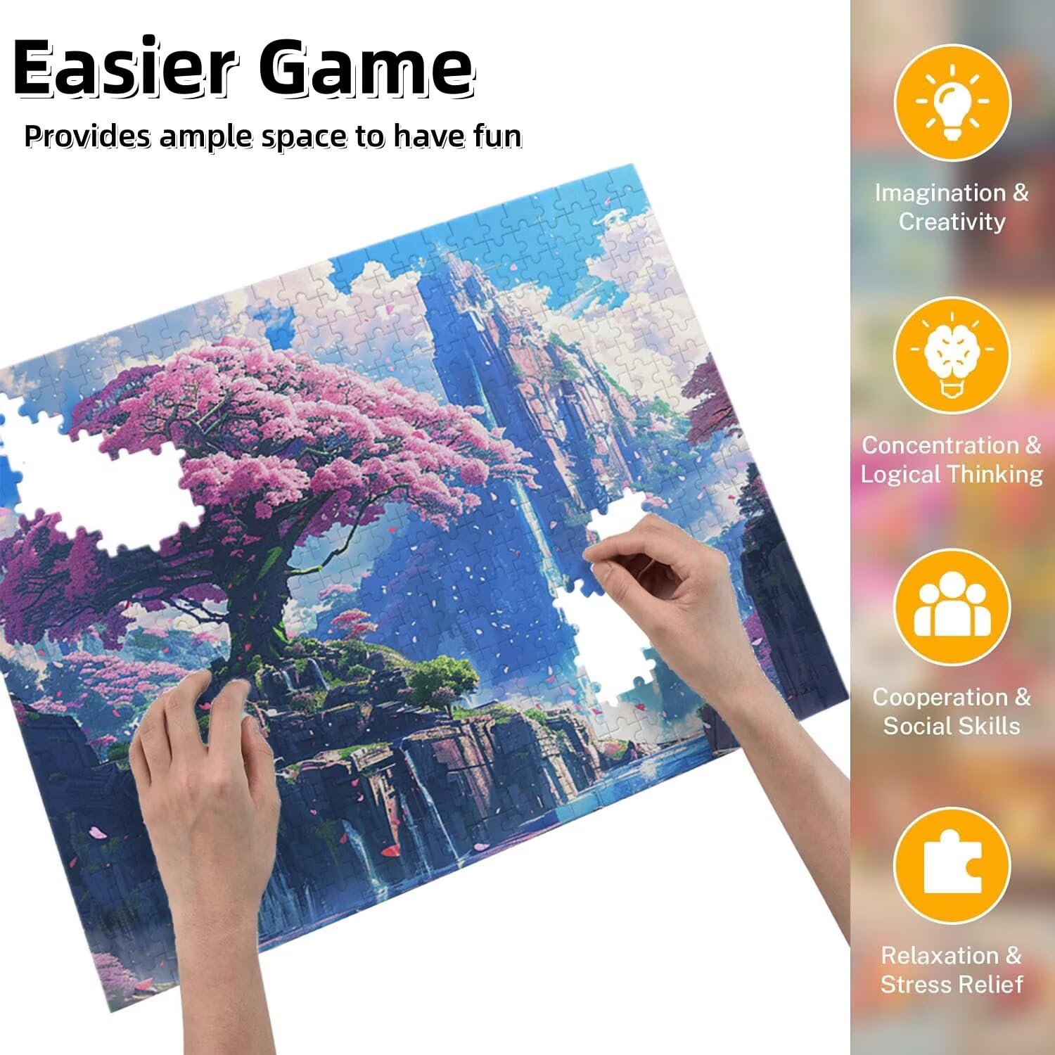 Jigsaw Puzzle, 4000 Pezzi Puzzle Classici, Montagna Puzzle Rilassamento Intelligence, Mpossibile Difficile Puzzle Impegnativo per Adulti Puzzle Gioco Familiare, Regalo per Amore Amico Cascate fr0-682
