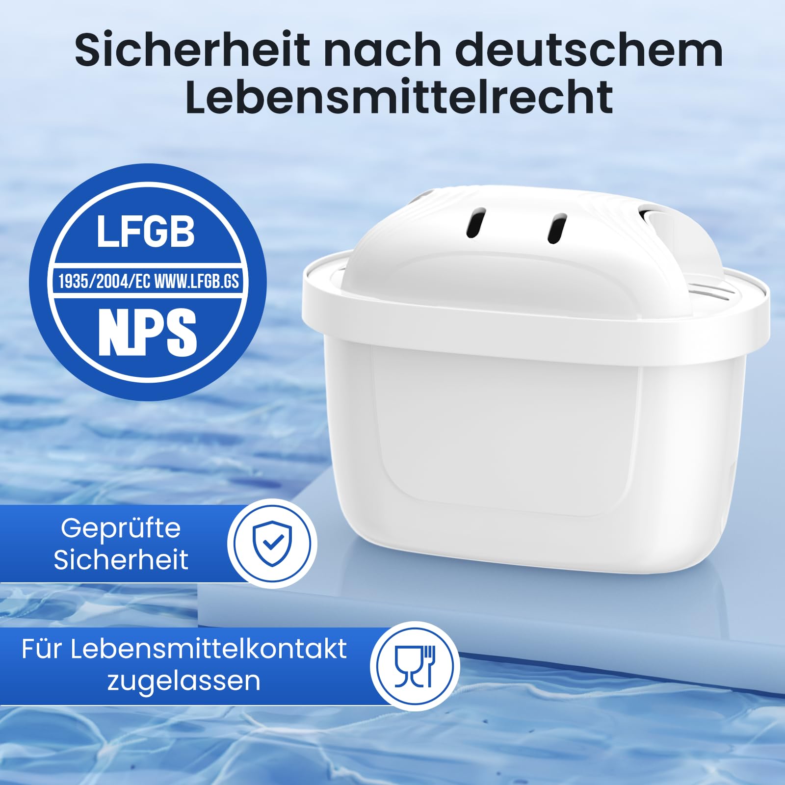 Wasserfilter Kartusche für BRITA Filter, 12er-Pack, Passend für Alle BRITA Wasserfilter-Kannen, Extra Kalkschutz, Reiner Wassergeschmack, filtert PFAS, Chlor, Kalk, Metalle, Ultimativer Geräteschutz