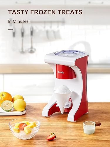 Miniatura 2 de Máquina de hielo afeitado para cono de nieve, máquina de granizado Reemix para cono de nieve, bolas de nieve, cócteles congelados y más, fácil de