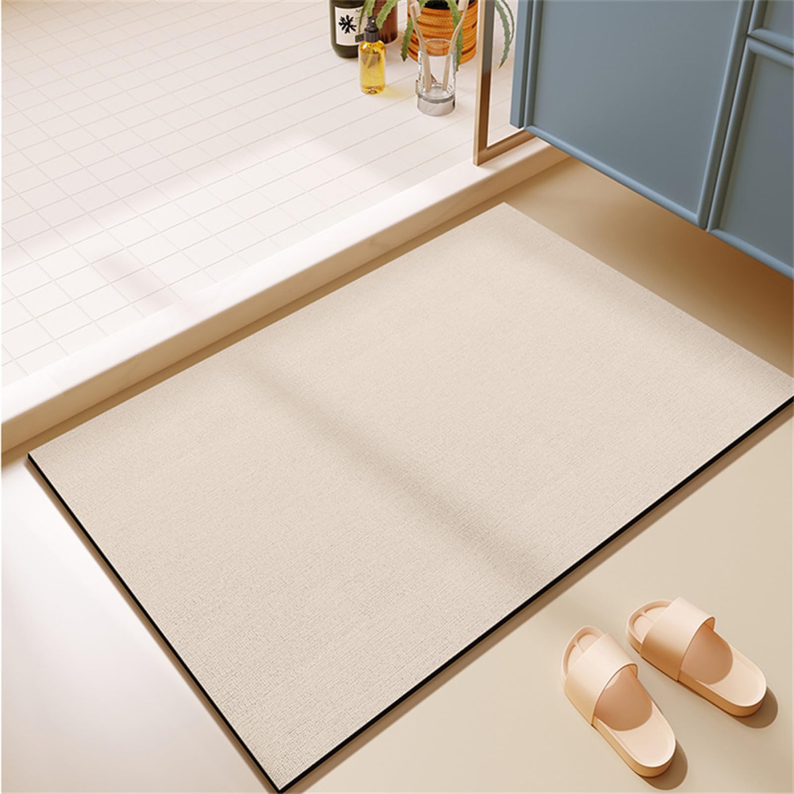Alfombras baño lavable y alfombrilla ducha grande de secado rápido