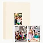 Aevdor Photo Album 8.5x11 Holds 72 Photos, 8.5x11 Photo Album Book Linen Cover With Front Window, 8.5 x 11 Picture Album for 8.5 x 11 Baby Wedding Family Pictures, Artwork Binder (Black)