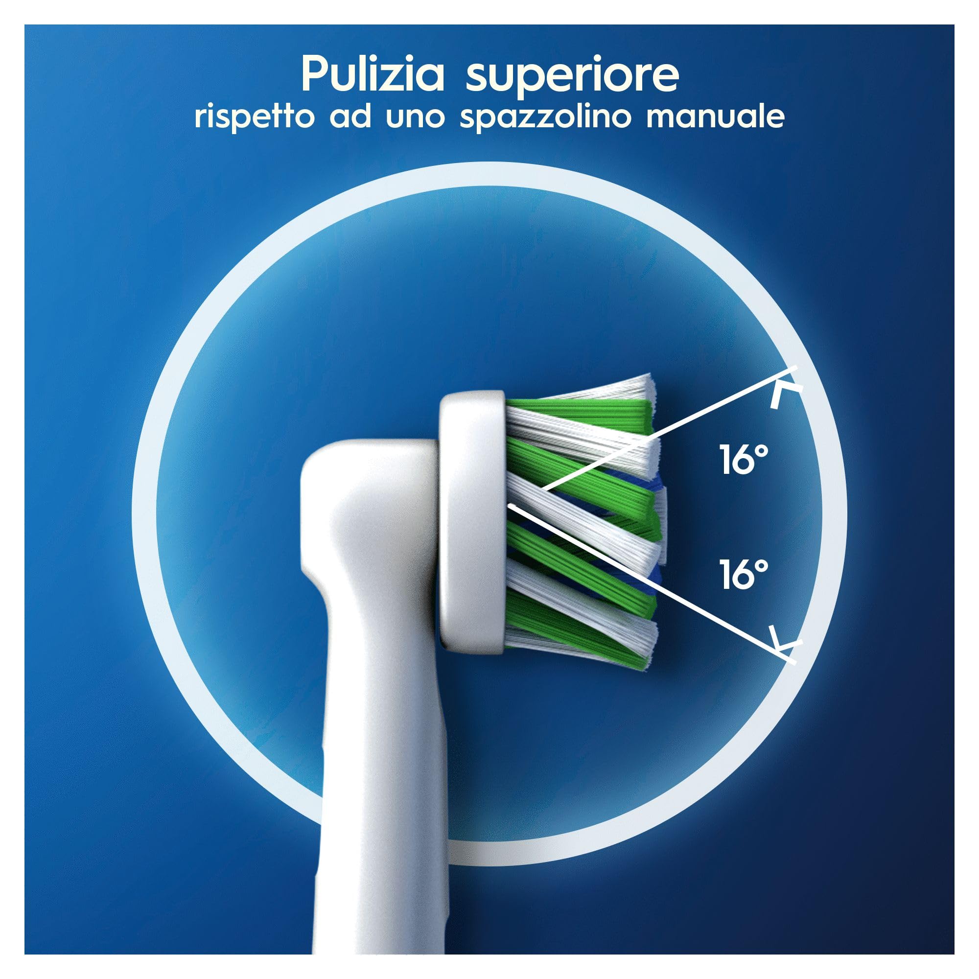 Oral-B CrossAction Testine Di Ricambio Con Tecnologia CleanMaximiser, Confezione Da 10 Pezzi, Pacco Adatto Alla Buca Delle Lettere