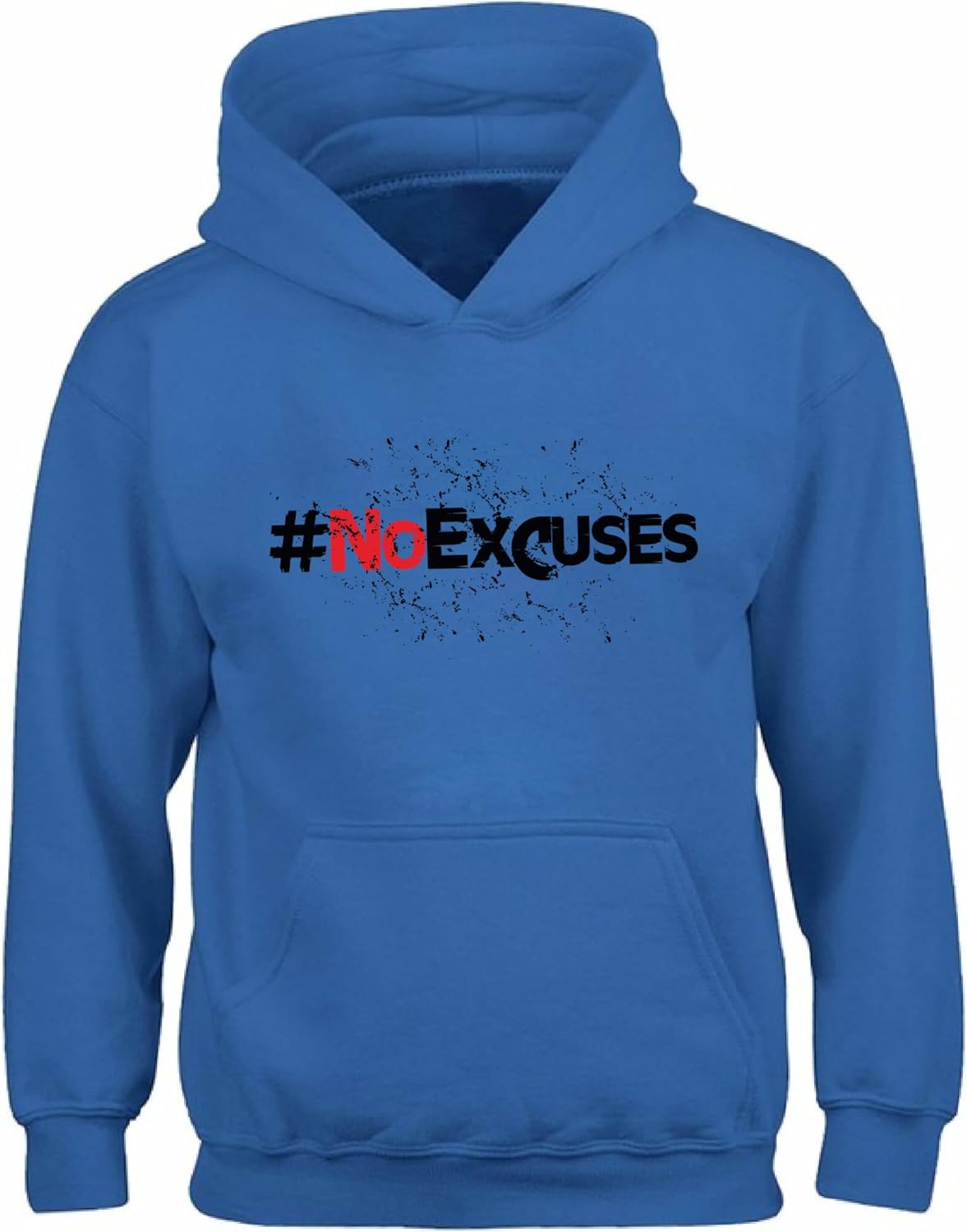 Vizor Unisex No Excuses Hoodie Sweatshirt for Workout Yoga Motivation Fitness Gym