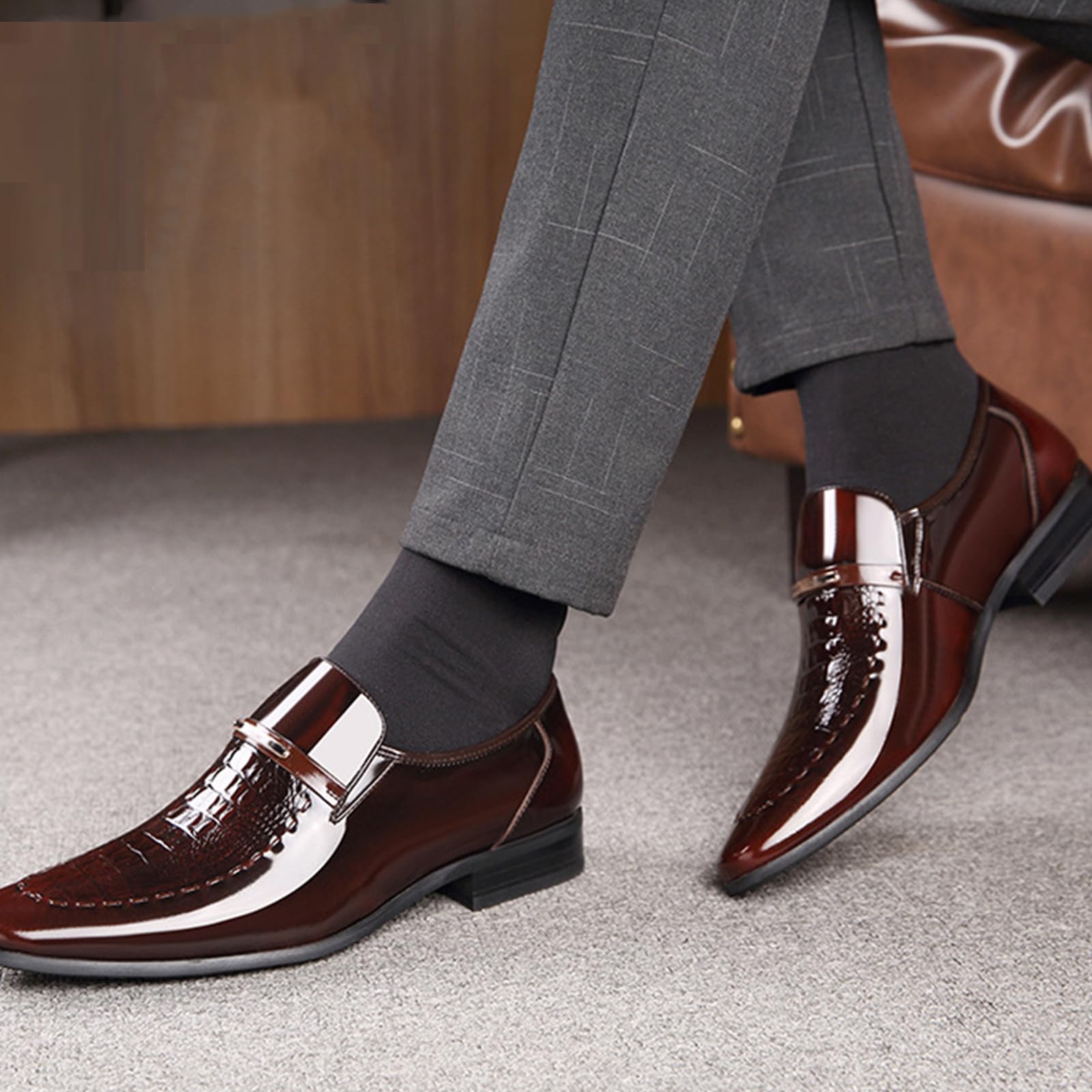 Uomo Scarpe Formali Scarpe da Sposa | vintage, classici, senza lacci, in pelle, antiscivolo, mocassini, eventi aziendali, attività
