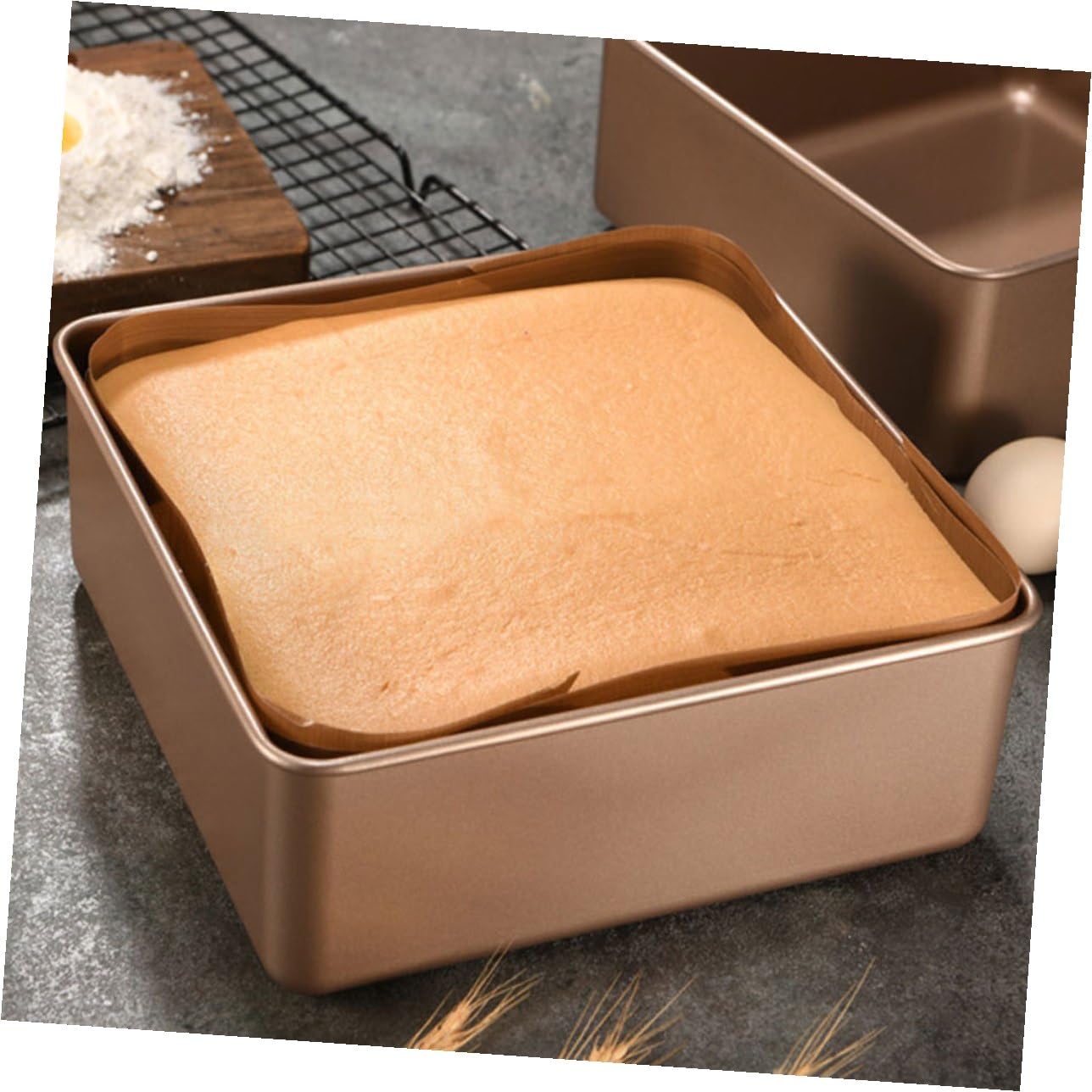 Moule à Pâtisserie Carré en Acier Inoxydable pour Cuisson de Gâteaux