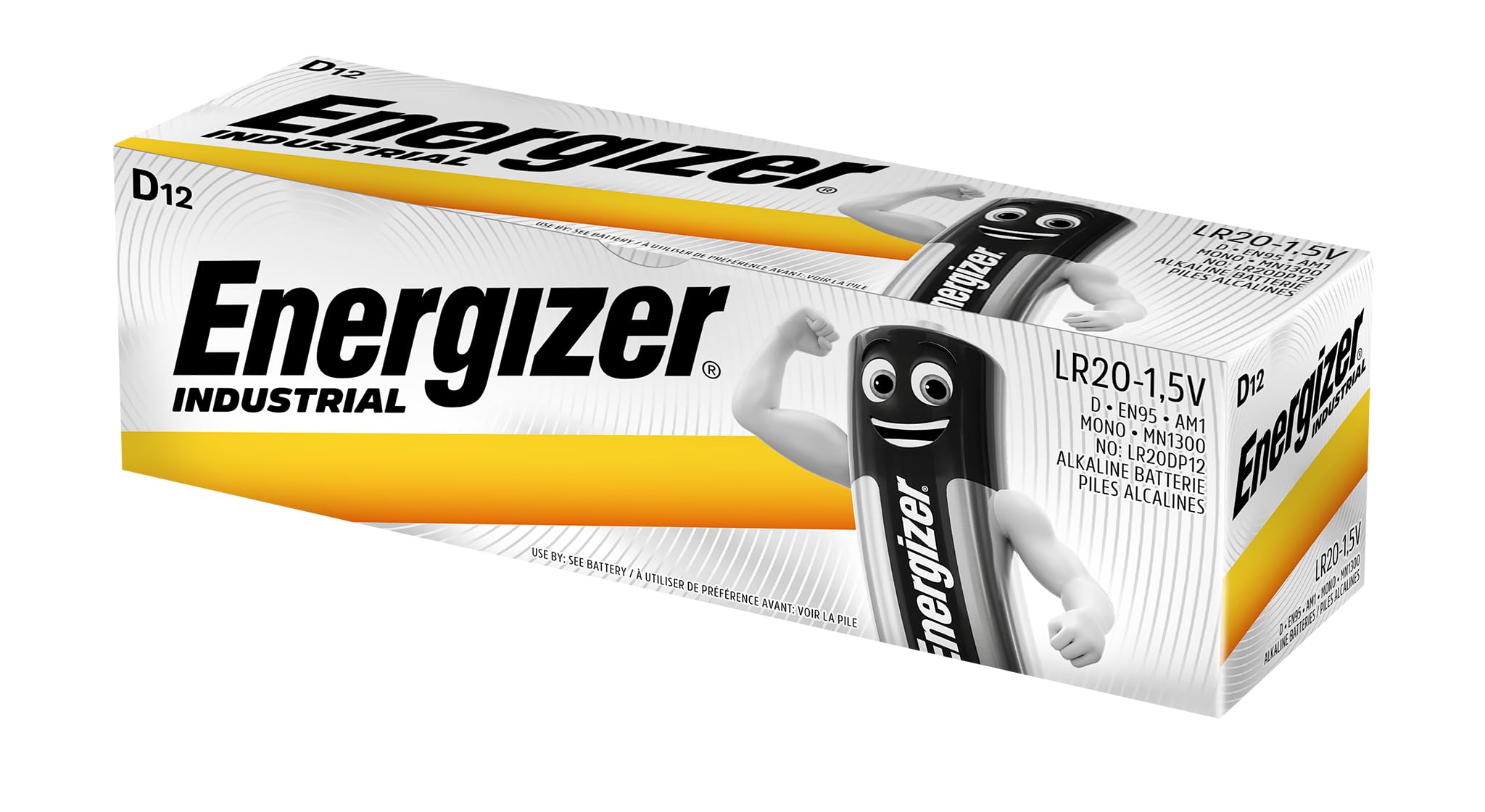 Energizer - Pile alcaline Energizer Industrial LR20 - D 1.5V - Boîte(s) de 12