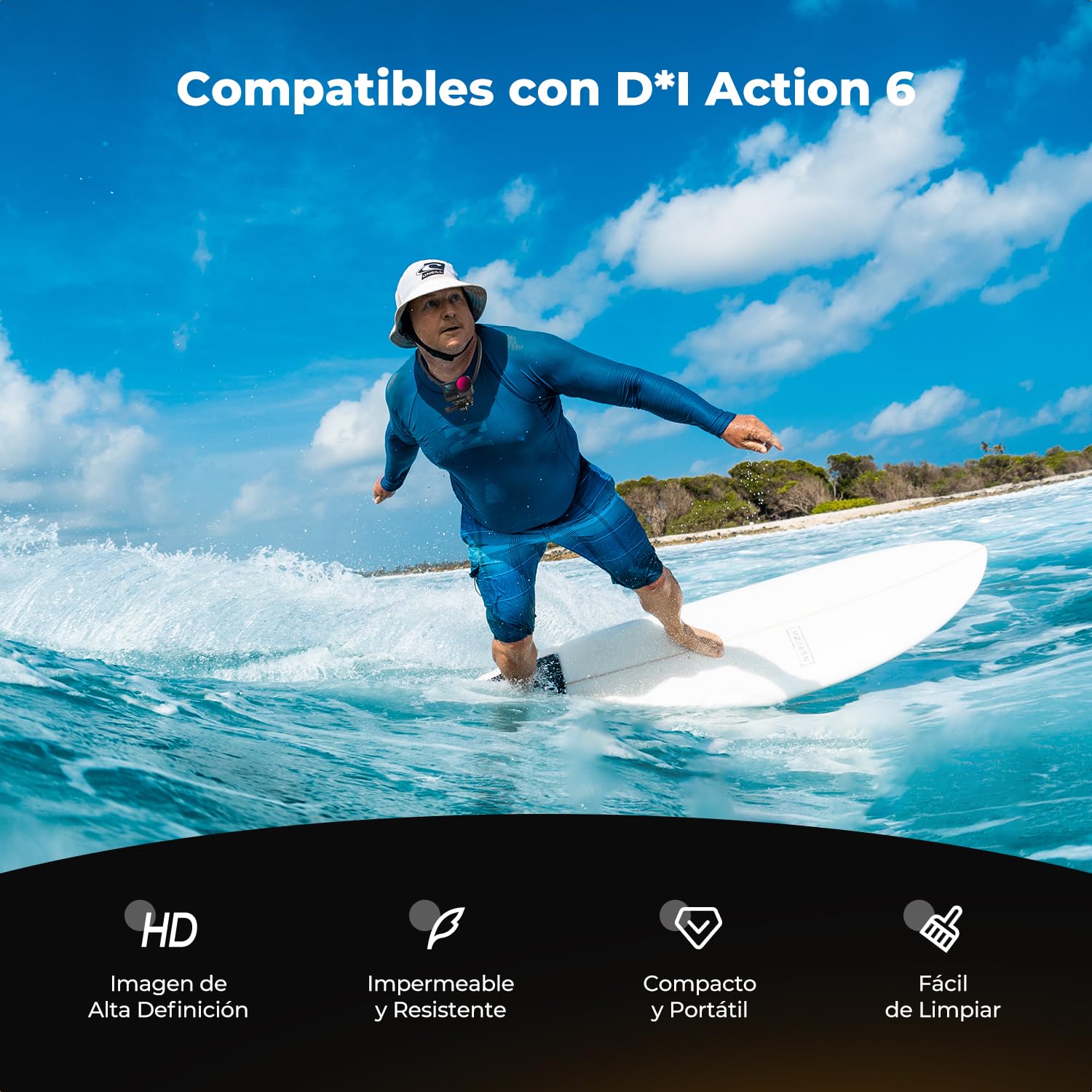 K&F CONCEPT Kit de Filtros ND/PL Compatible con dji Osmo Action 6, 4Pcs ND8/PL ND16/PL ND32/PL ND64/PL, Filtro Polarizador/Densidad Neutra de Roscado - Cristal HD Multicapa para Cámara de Acción