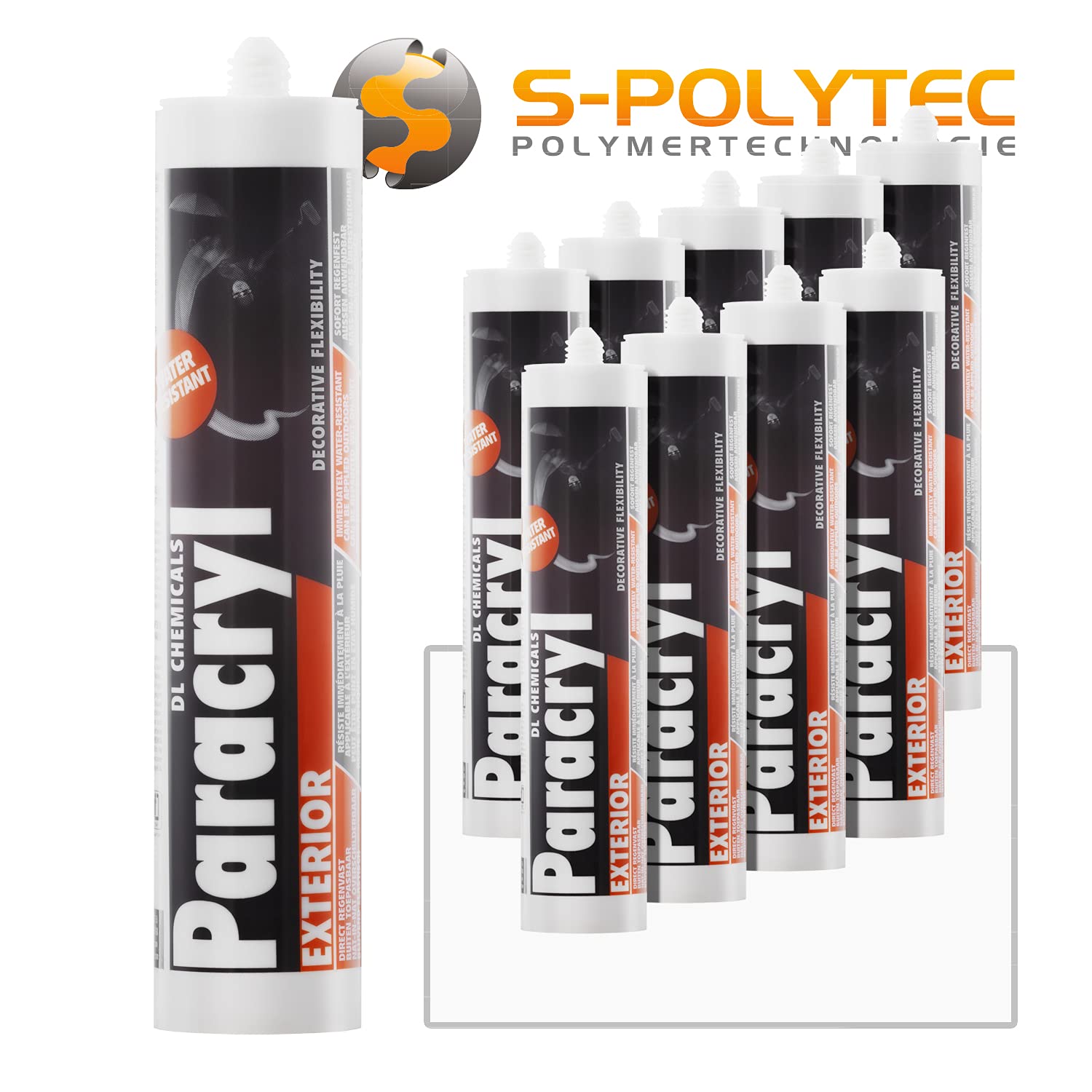 Profi- Acryldichtstoff in Handwerkerqualität, geruchsarmes, alterungsbeständiges, überstreichbares Maleracryl für Innen- und Außenbereich, 310 ml, weiß