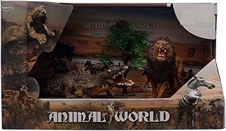 مجسمات أسد وتمساح مع شجرة طراز 434