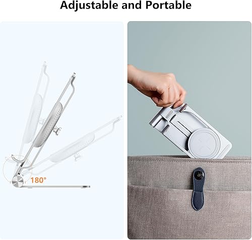 Miniatura 4 de Nillkin Cargador inalámbrico rápido  Soporte de carga inalámbrico plegable y ajustable de metal para iPhone 15 14 13 12, Samsung Galaxy S24 S23 S22