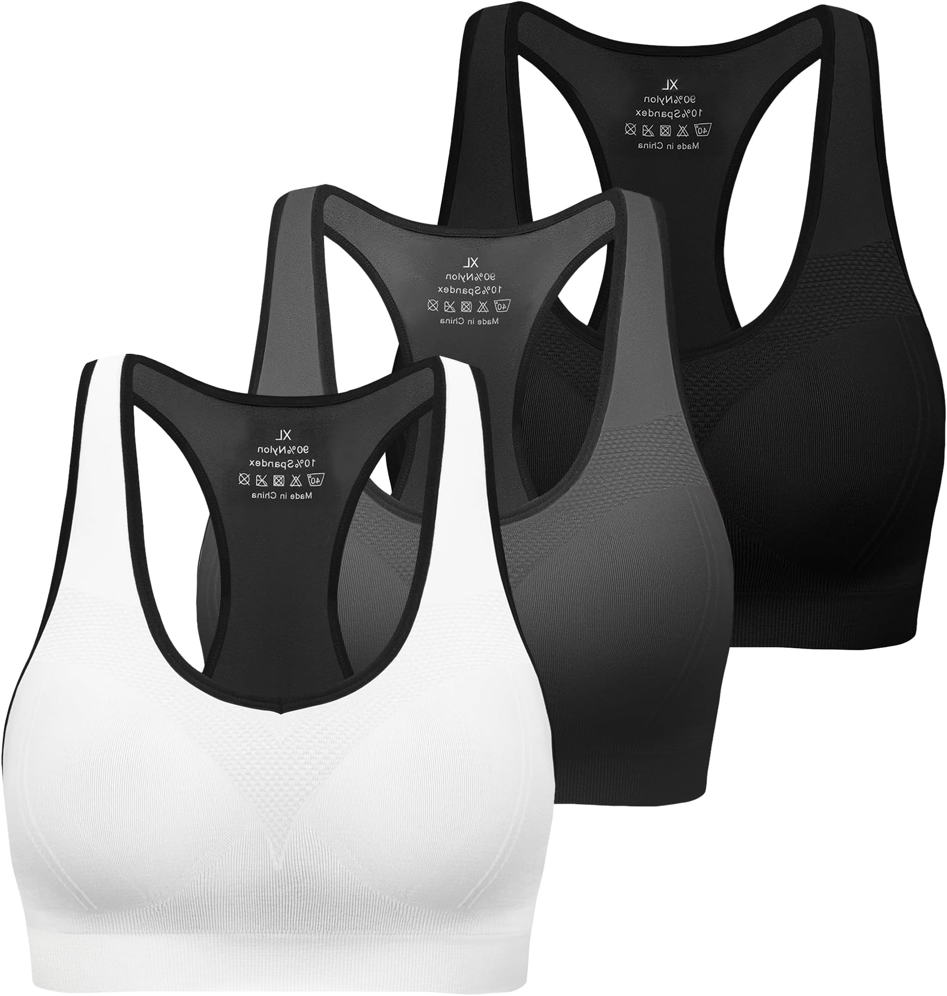 Women Racerback Sports Bras - High Impact Workout Gym Activewear Bra