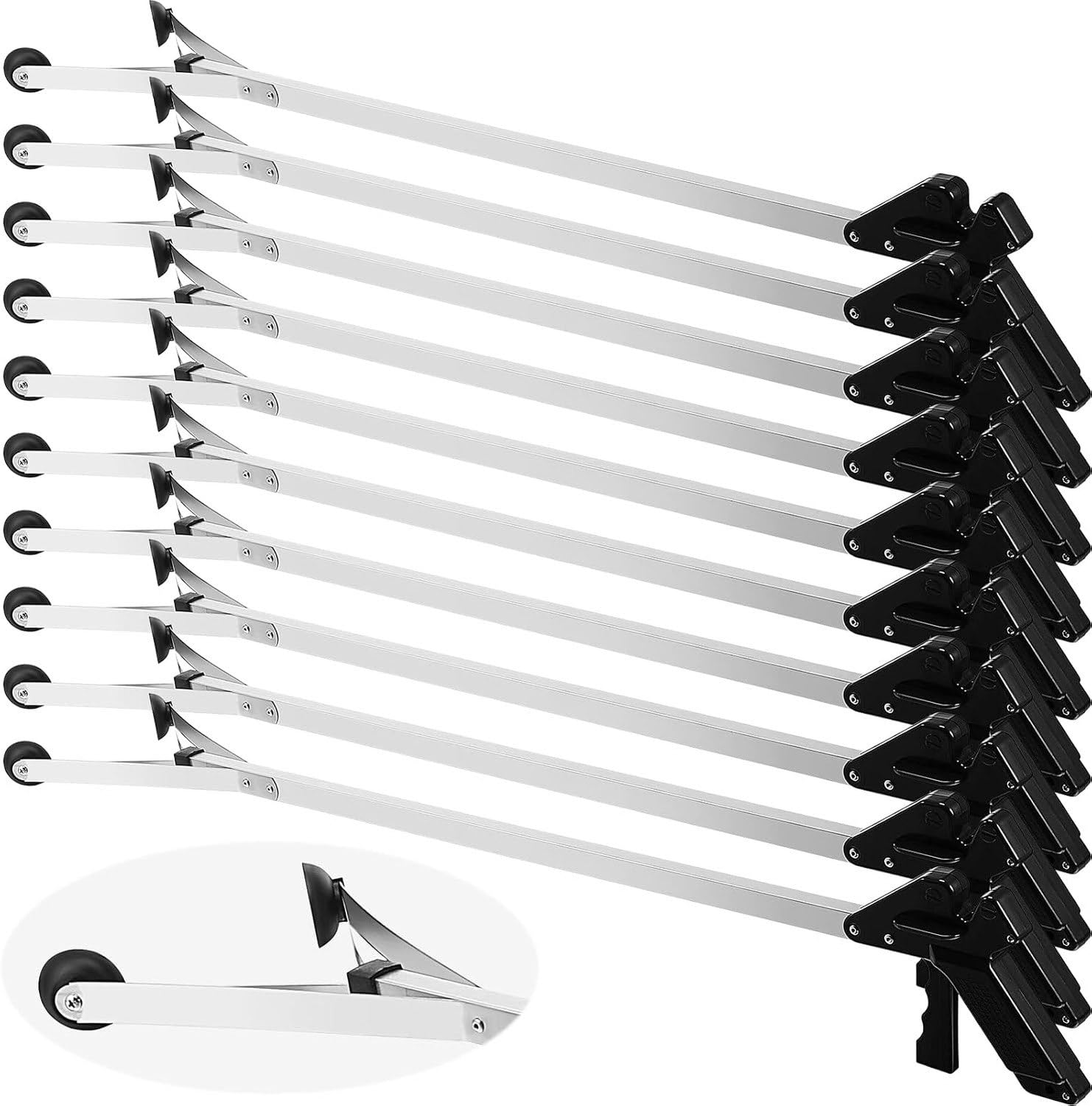 Recogedor de basura con pinza extensible 34 pulgadas,, Negro, 34 Inch