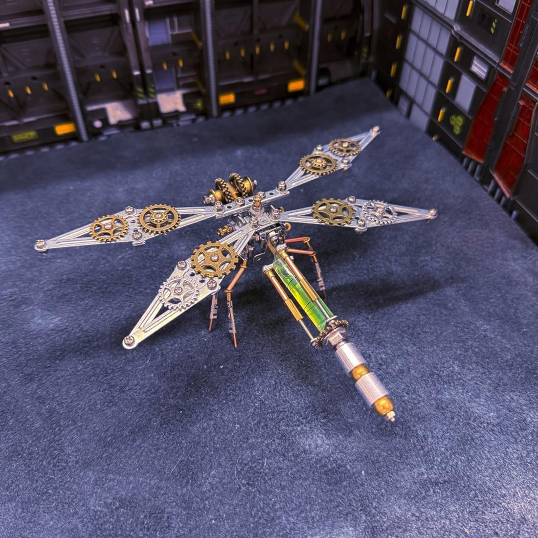 3D Steampunk Insect Metal Model Kit, Mechanical Dragonfly DIY Assembly Puzzle Gift for Adults, Desktop Decoration & Gift for Hobbyists (218PCS)
