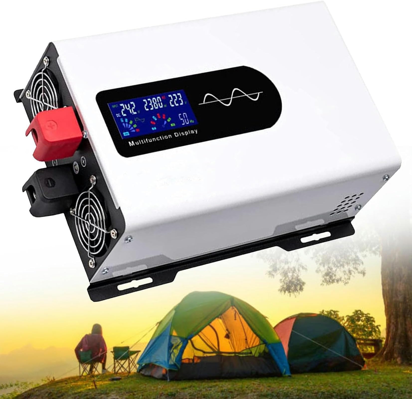 Invertisseur de puissance 5000W 12V 220V avec écran LCD pour voiture