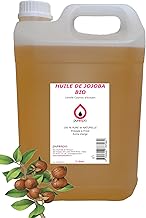 Purespa | Organic Jojoba Oil | 5 Litres | 100% Pure | Natural | Cold Pressed | Extra Virgin | Ecocert Cosmos Certified | Face | Body | Hair | Beard | Nails | Jojoba Oil