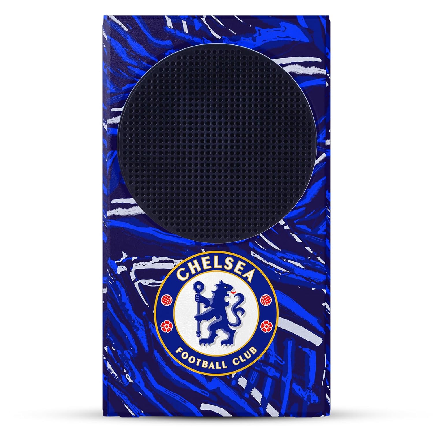 Head Case Designs Officially Licensed Chelsea Football Club Abstract Brush Art Game Console Wrap Case Cover Compatible With Xbox Series S Console