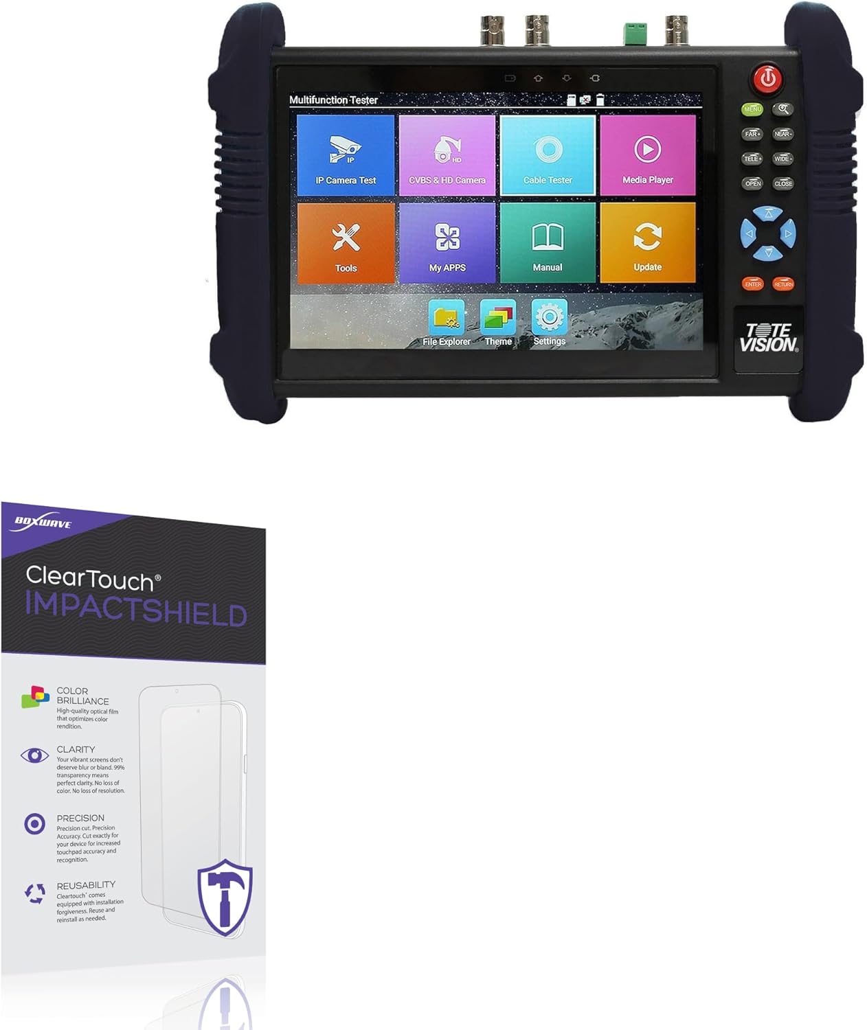 BoxWave Screen Protector Compatible With ToteVision LED-715-4KIP - ClearTouch ImpactShield (2-Pack), Impenetrable Screen Protector Flexible Film