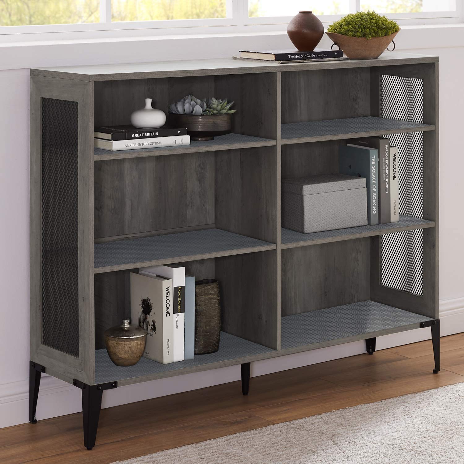 Shelf Liner Küchenschubladenmatten, nicht klebende EVA-Material-Kühlschrankauskleidungen mit wasserdichtem, haltbarem Kühlschranktisch Tischsets für Schrank, Schubladenauskleidung (Grau, 60cmx500cm)