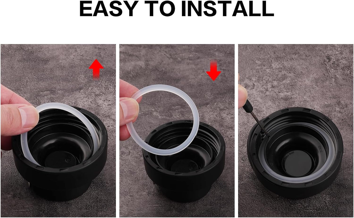 Gasket Replacement Compatible with Hydro Flask,Wide Mouth Lid-O Ring Rubber Seal For HydroFlask Wide Cap-6 Pack Replacement Silicone Seal Parts(Not For Thermoflask Spout and Straw Lid) - Image 5
