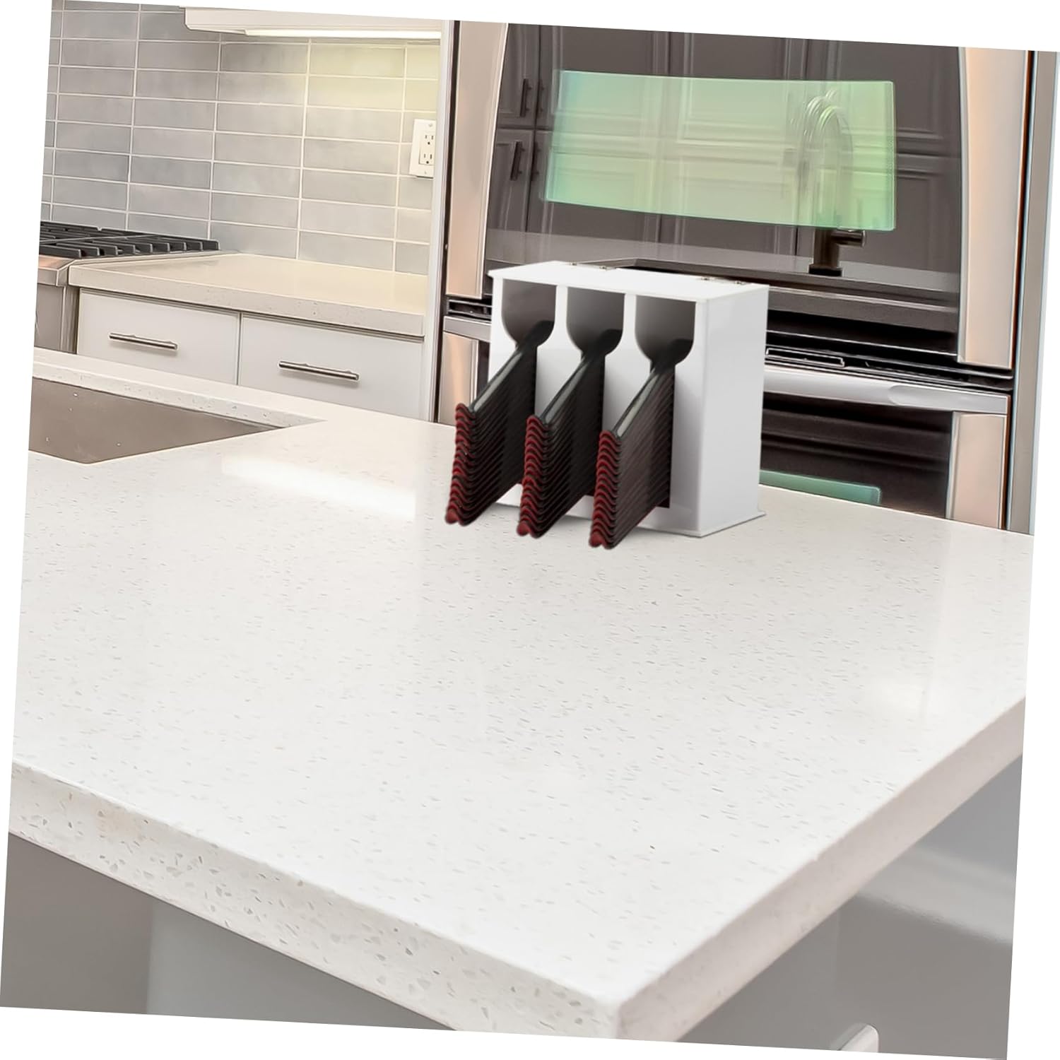 PRETYZOOM Acrylic Spoon Storage Organizer Case Utensil Dispenser for Home Restaurant Shop Lightweight Easy to Clean Design