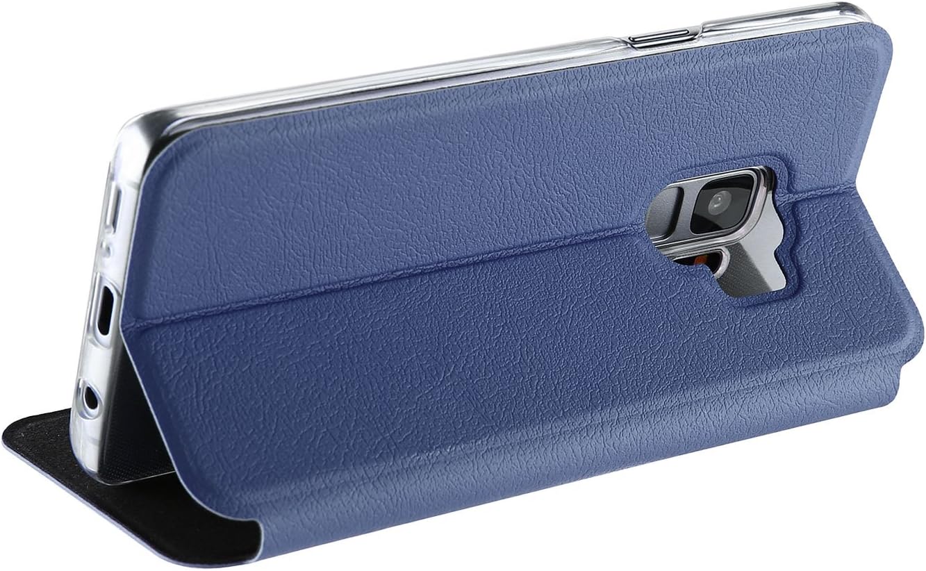 doupi Flip Cover for Samsung Galaxy S9, Magnet Protective Flip Case Book Style Screen Protector Stand, dark blue - Image 4