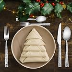 E-far Hammered Silverware Set, 30-Piece Stainless Steel Square Flatware Set for 6, Metal Tableware Cutlery Set Includes Dinner Knives/Forks/Spoons, Modern Design & Mirror Polished - Dishwasher Safe