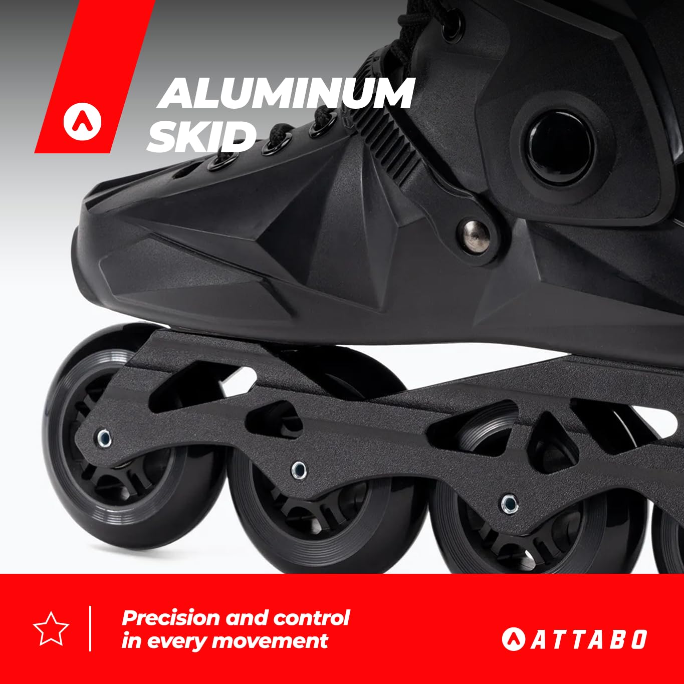 ATTABO Patines en Línea Riftskates 40-45 EU Negro ABEC-9 Ruedas PU 85A Freestyle