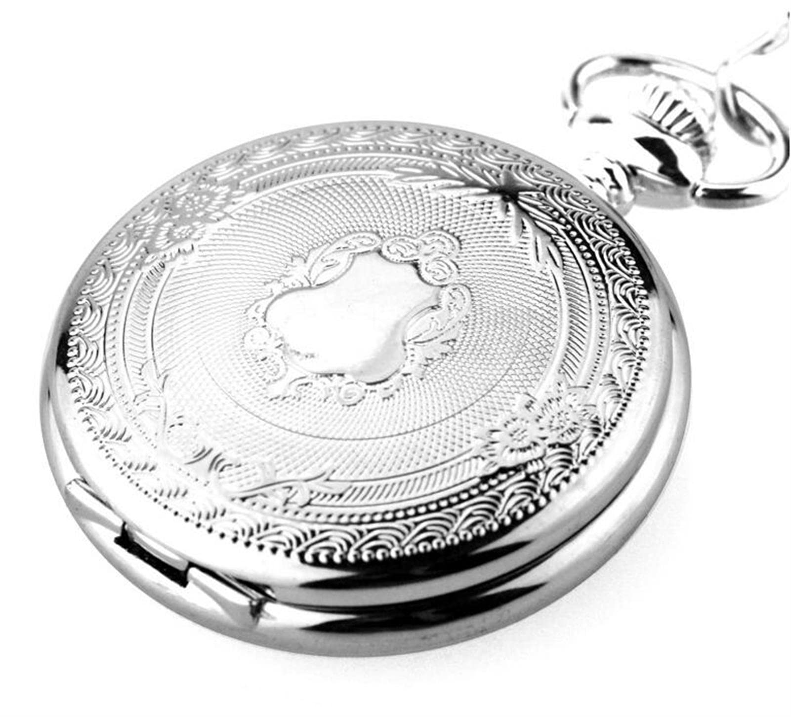 Collar de Reloj de Bolsillo mecánico Vintage para Hombres y Mujeres, diseño de Esqueleto con números Romanos, Elegante Reloj de Pared Tallado